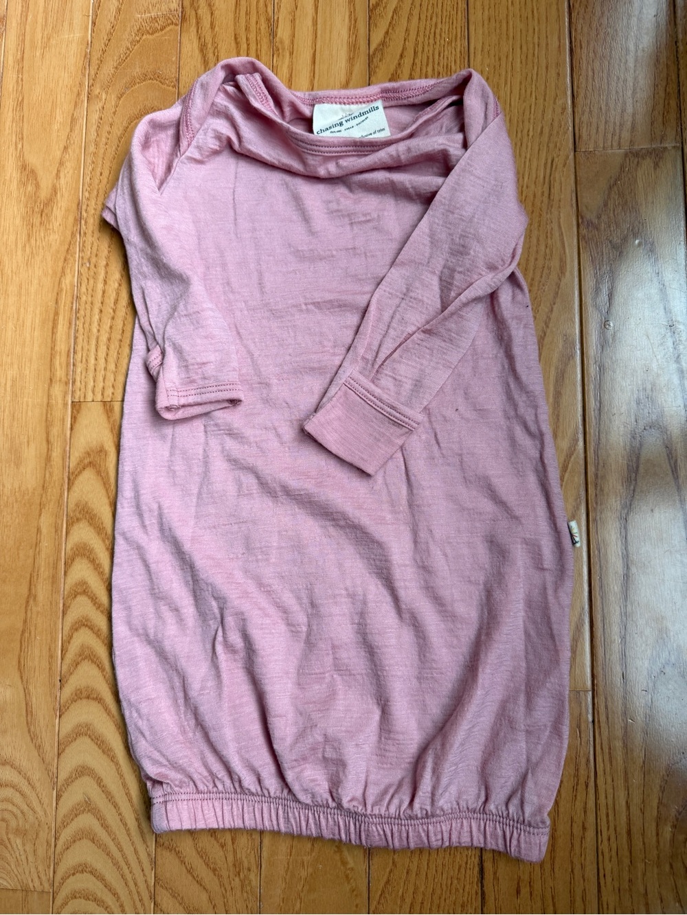 Organic Merino Wool Kids Pink Long-Sleeve SleepSack